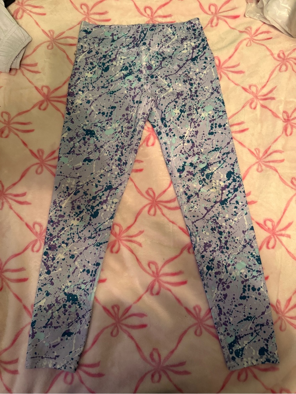 Athletic Works Light Lavender Splatter Leggings